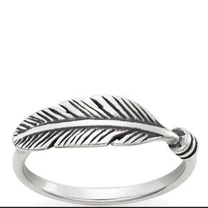 *Retired* James Avery Silver Feather Ring 7.5